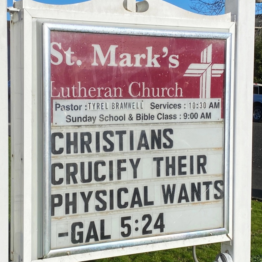 Christians crucify their physical wants